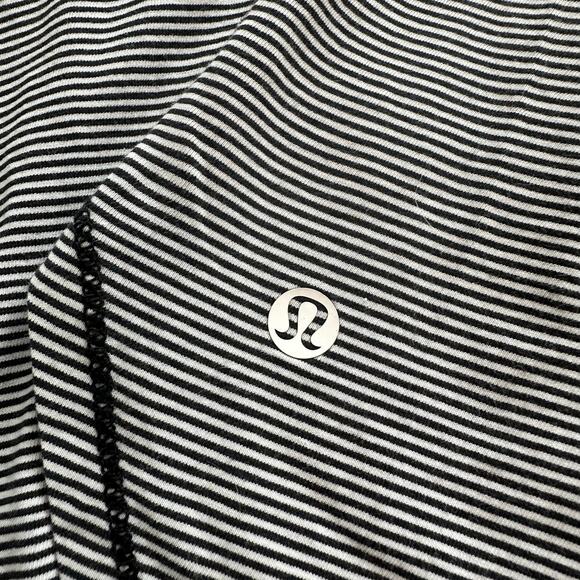 Lululemon black & white striped long sleeve top - Picture 7 of 13